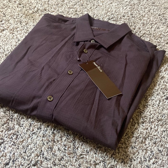 Shirts | Perry Ellis Mens Pleated Dress Shirt | Poshmark